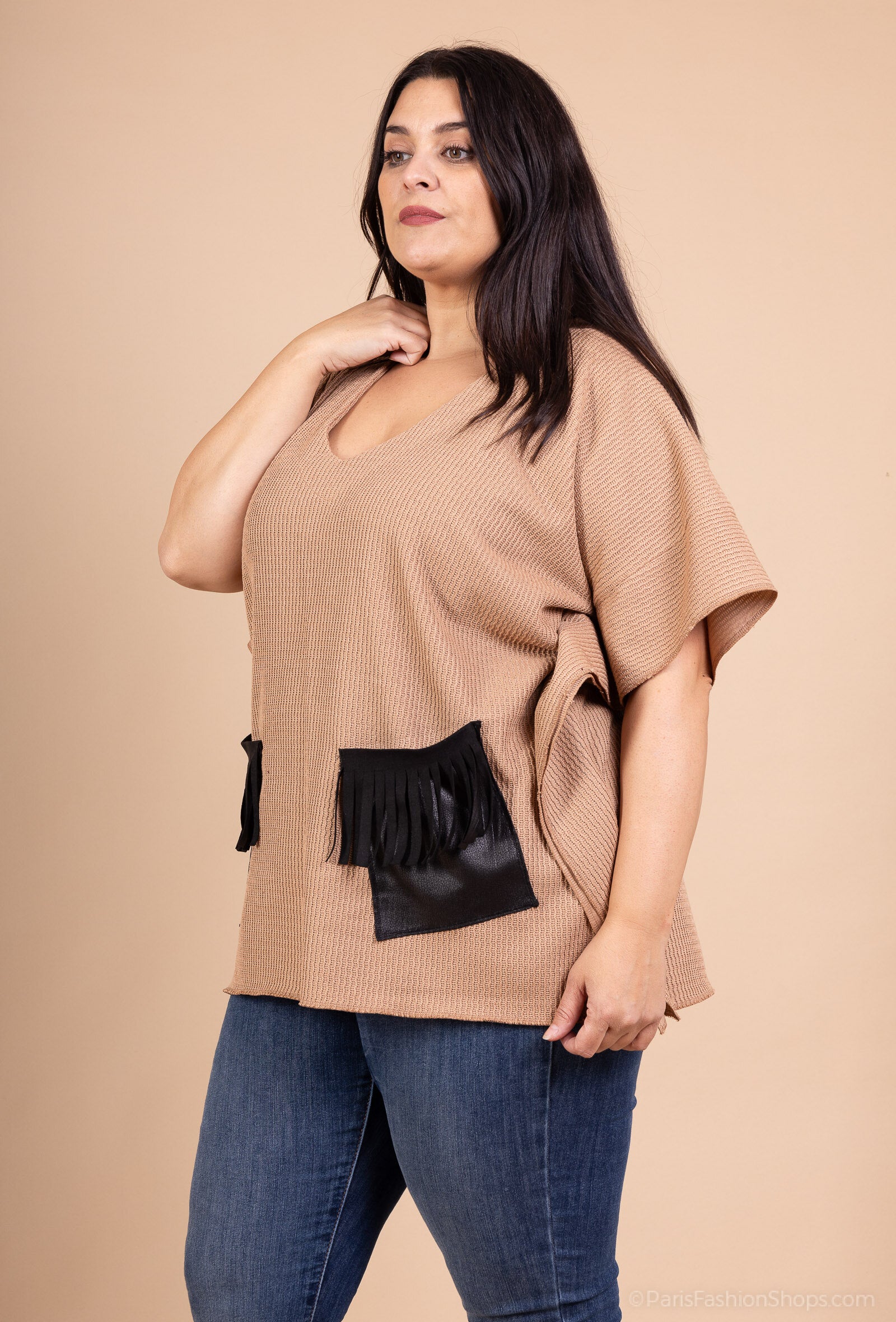 Plus size top i Stor Storlek
