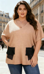 Plus size top i Stor Storlek