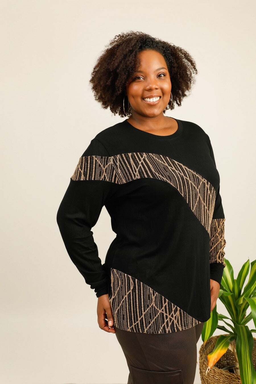 Plus size top i Stor Storlek