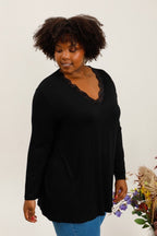 Plus size top i Stor Storlek