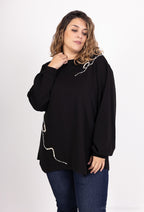 Plus Size Pearl Puff Sleeve Tops