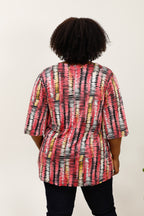 Hauts i V-ringad Tryck med Flödande Knut i Stor Storlek