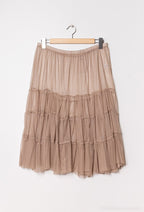 Plus Size Ruffled skirt in see-through tulle