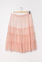 Plus Size Ruffled skirt in see-through tulle