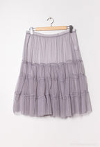 Plus Size Ruffled skirt in see-through tulle