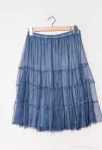 Plus Size Ruffled Tulle Skirt
