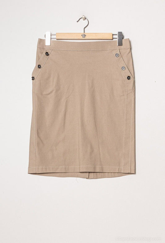 Plus Size Kjol med Knappar