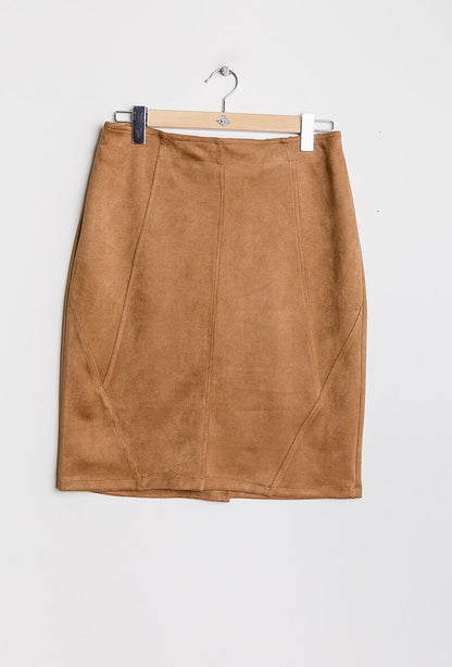 Plus Size Suede skirt