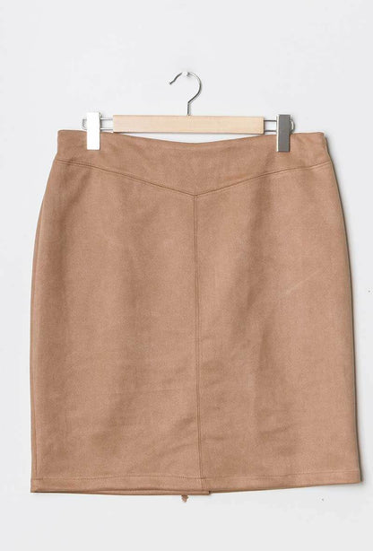 Plus Size Suede skirt