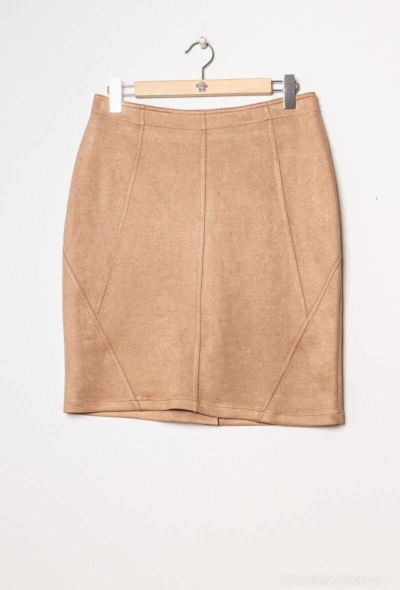 Plus Size Suede skirt