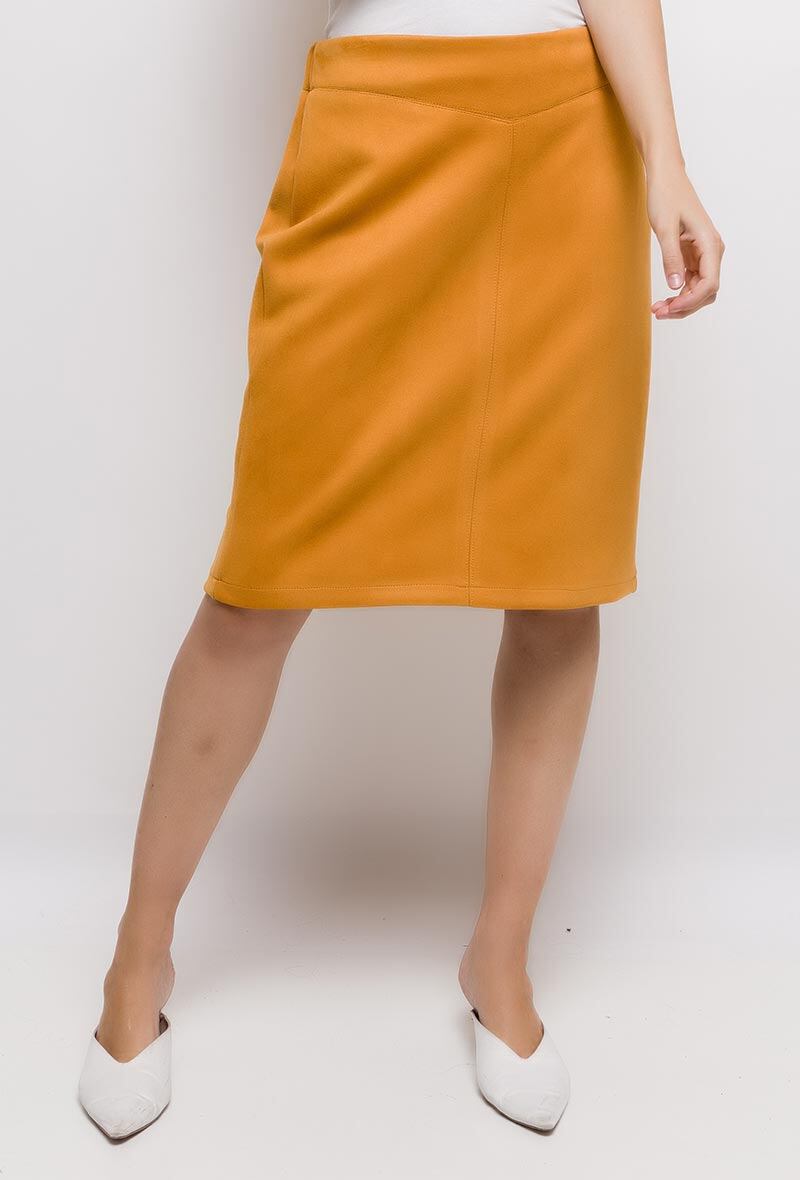 Plus Size Suede skirt