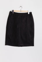 Plus Size Syntetisk Suede Kjol