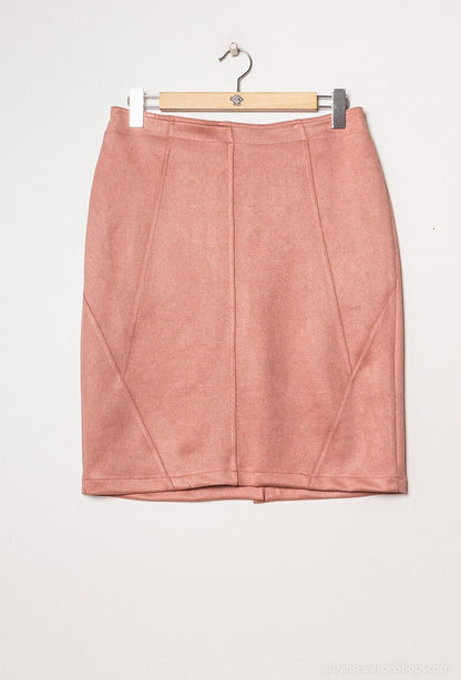 Plus Size Suede skirt