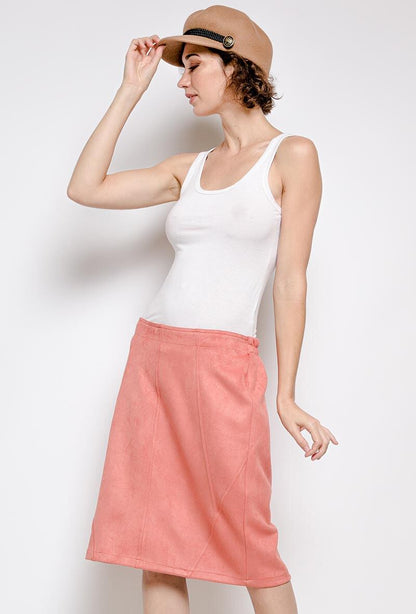 Plus Size Suede skirt