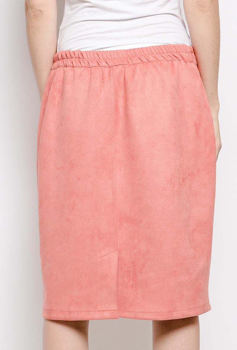 Plus Size Suede Skirt