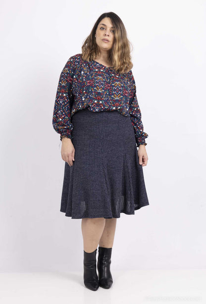 Plus Size Double flared skirt