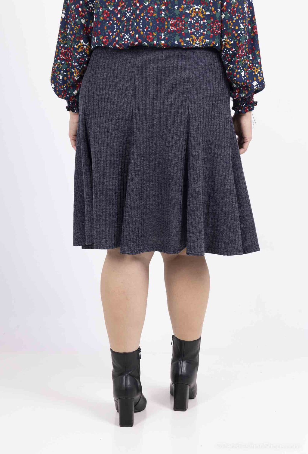 Plus Size Dubbelflared Kjol