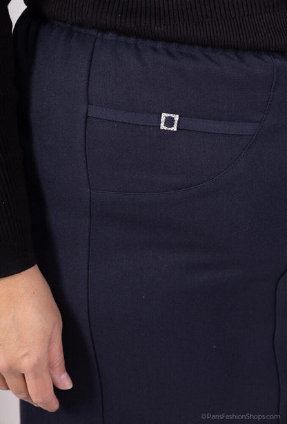 Plus Size Fodrad Knytblus