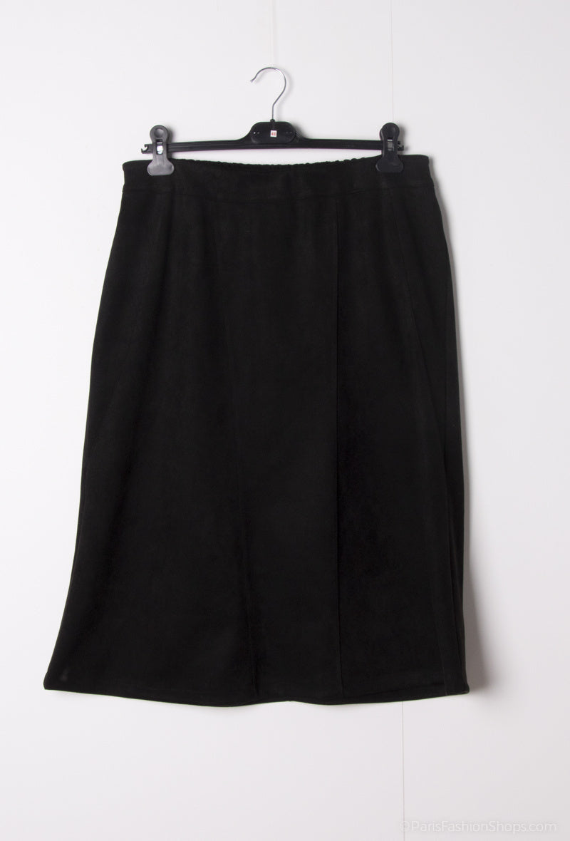 Plus Size Long suede skirt