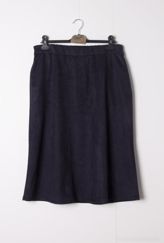 Plus Size Lång Suede Kjol
