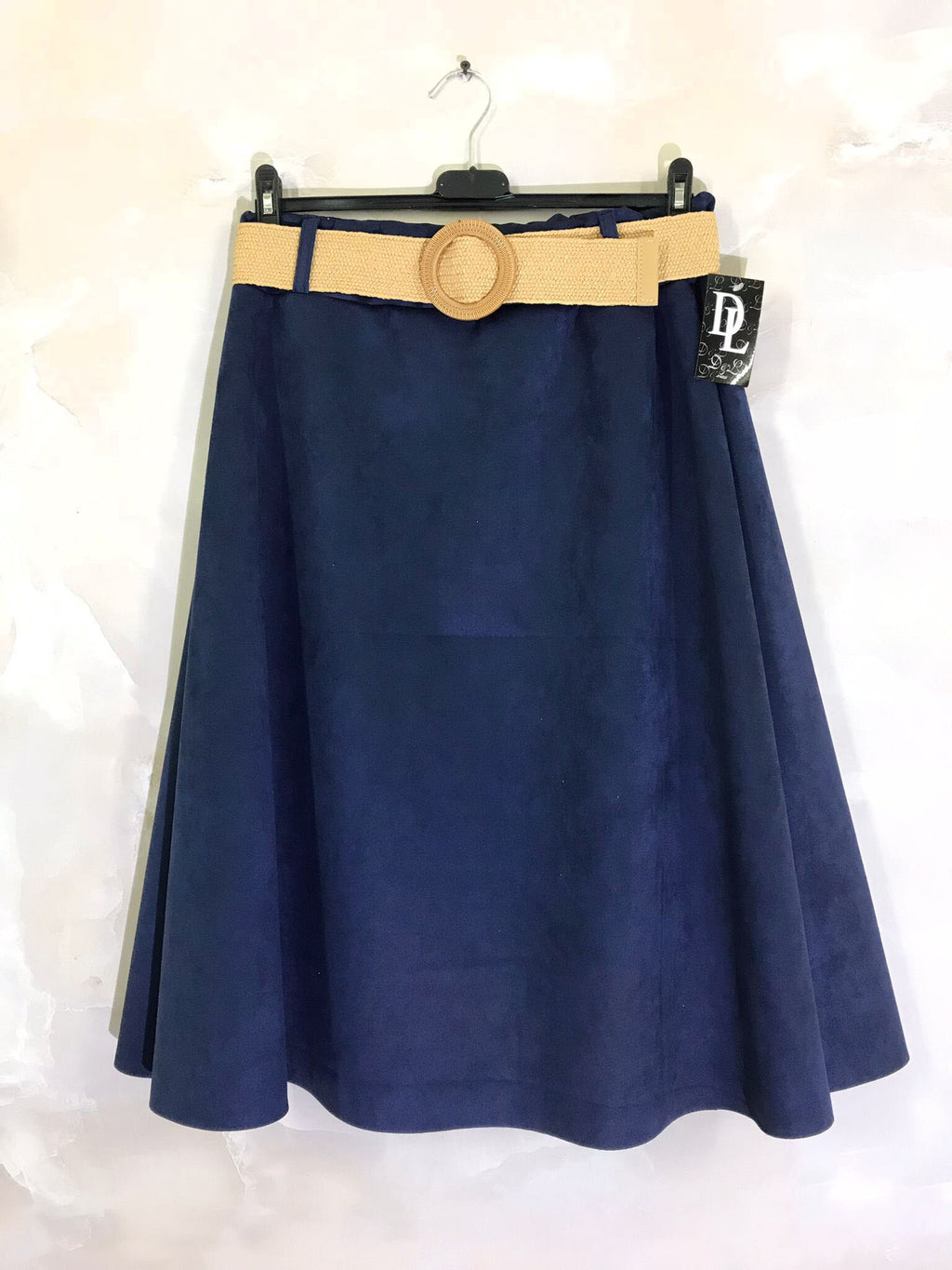 Utsvängd mockaskjorta med bälte, storlekar 8 till 20 i Stor Storlek