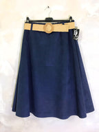 Utsvängd mockaskjorta med bälte, storlekar 8 till 20 i Stor Storlek