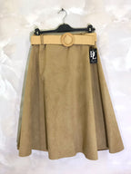 Utsvängd mockaskjorta med bälte, storlekar 8 till 20 i Stor Storlek