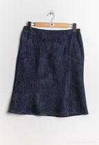 Plus Size Faux Suede Skirt