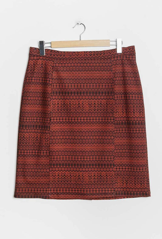 Plus Size Printed Skirt