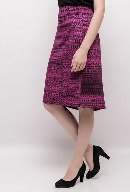 Plus Size Printed Skirt