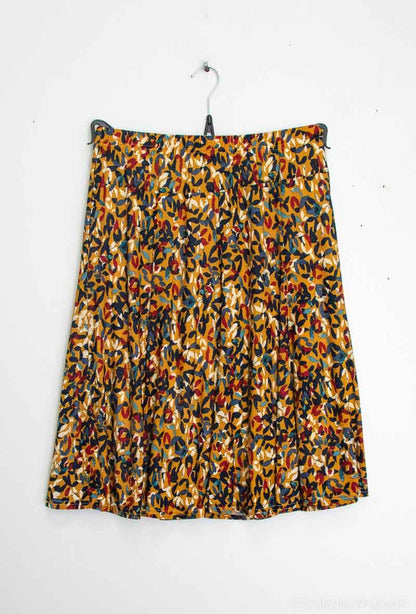 Plus Size Flared doublet printed skirt