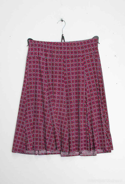 Plus Size Flared doublet printed skirt
