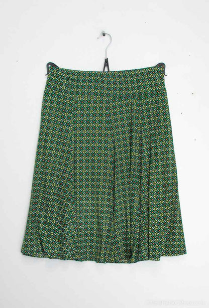 Plus Size Flared doublet printed skirt