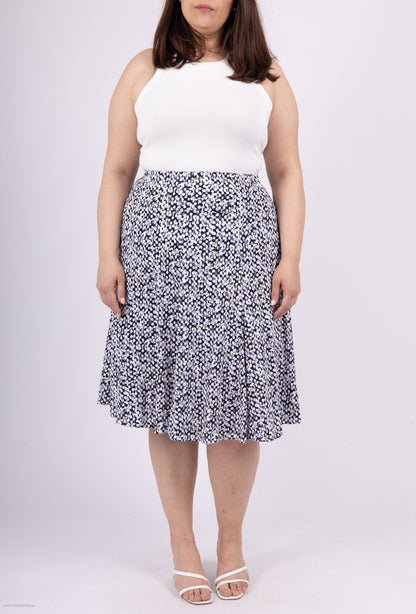 Plus Size Printed skirt flared in doubles