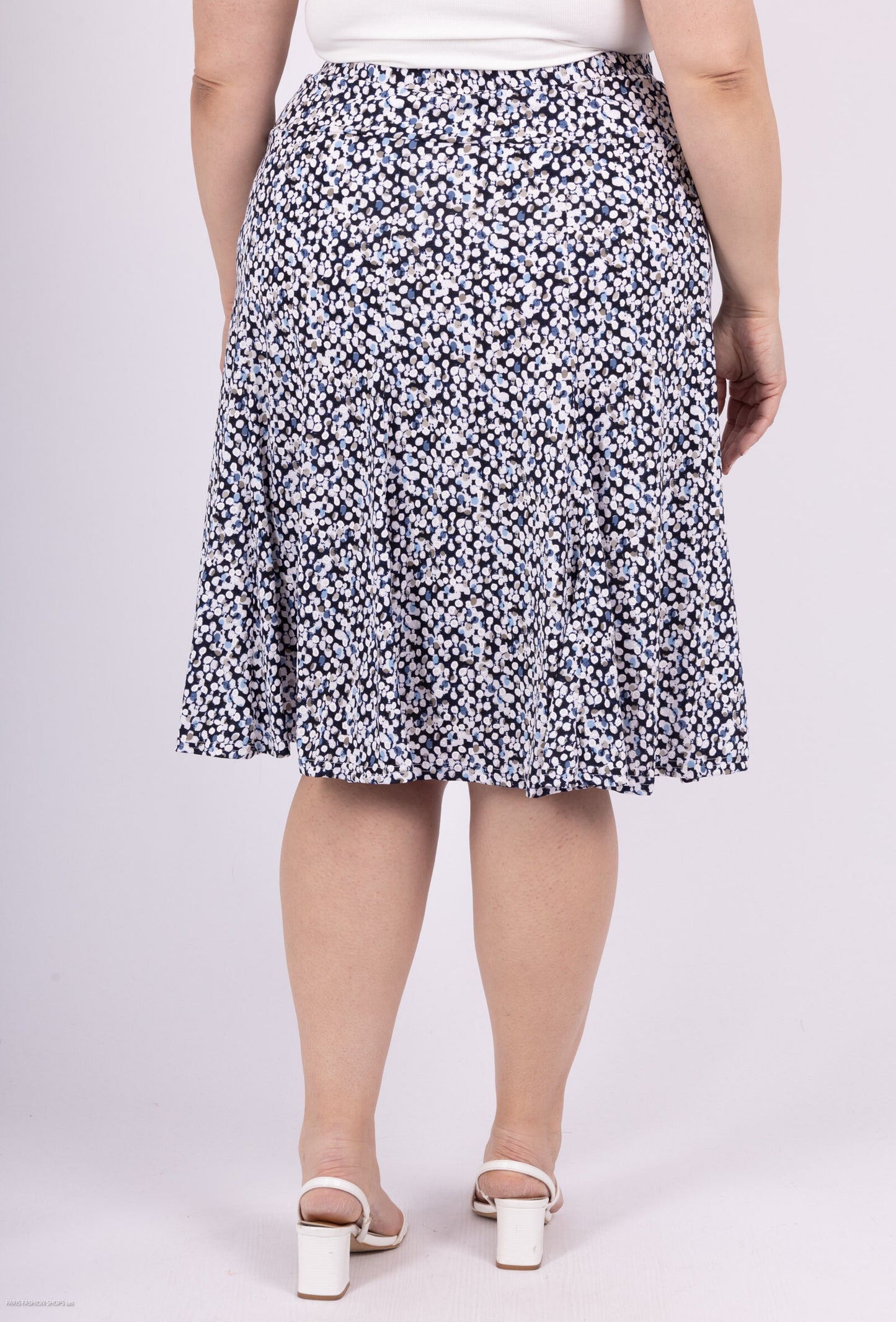 Plus Size Utskriven Kjol med U-form