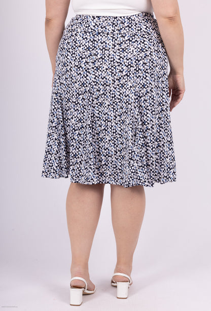 Plus Size Utskriven Kjol med U-form
