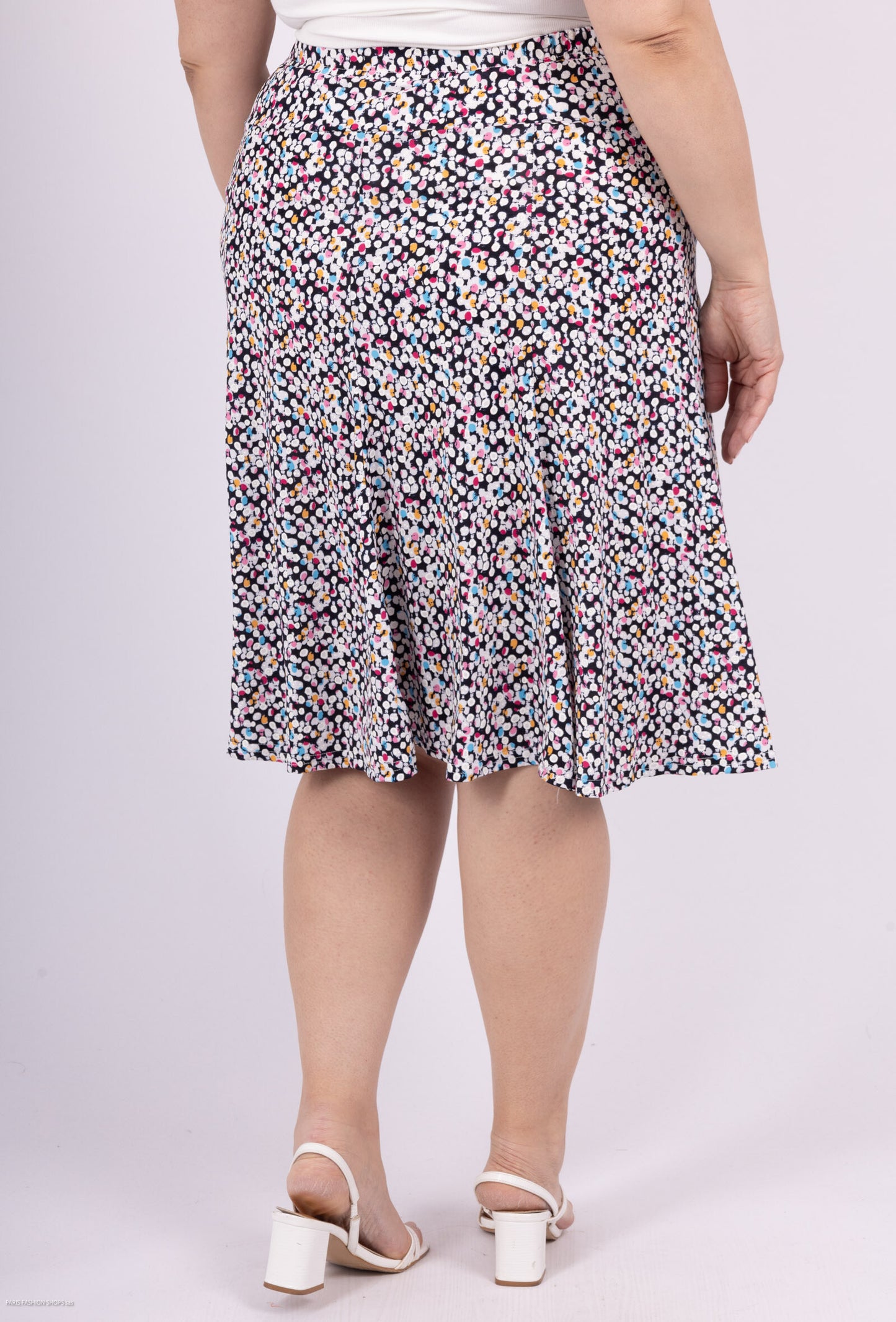 Plus Size Utskriven Kjol med U-form