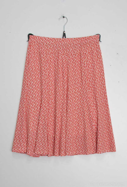 Plus Size Lined flared printed skirt
