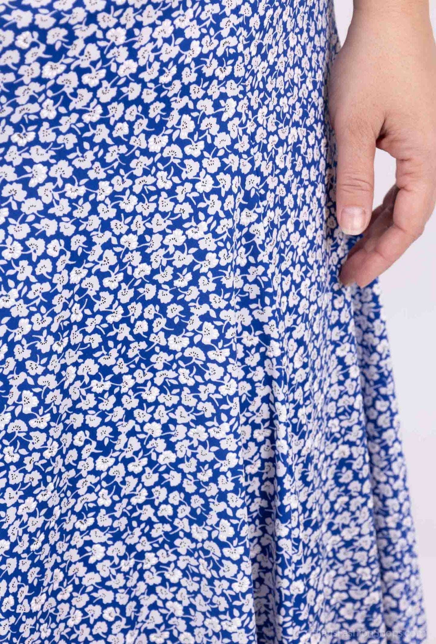 Plus Size Lined Flared Printed Skirt