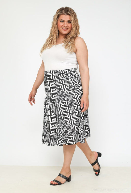 Plus Size Printed skirt
