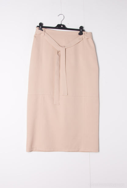 Plus Size Long Skirt with Belt