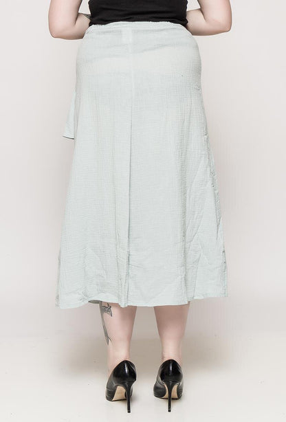Plus Size Cotton Long Skirt