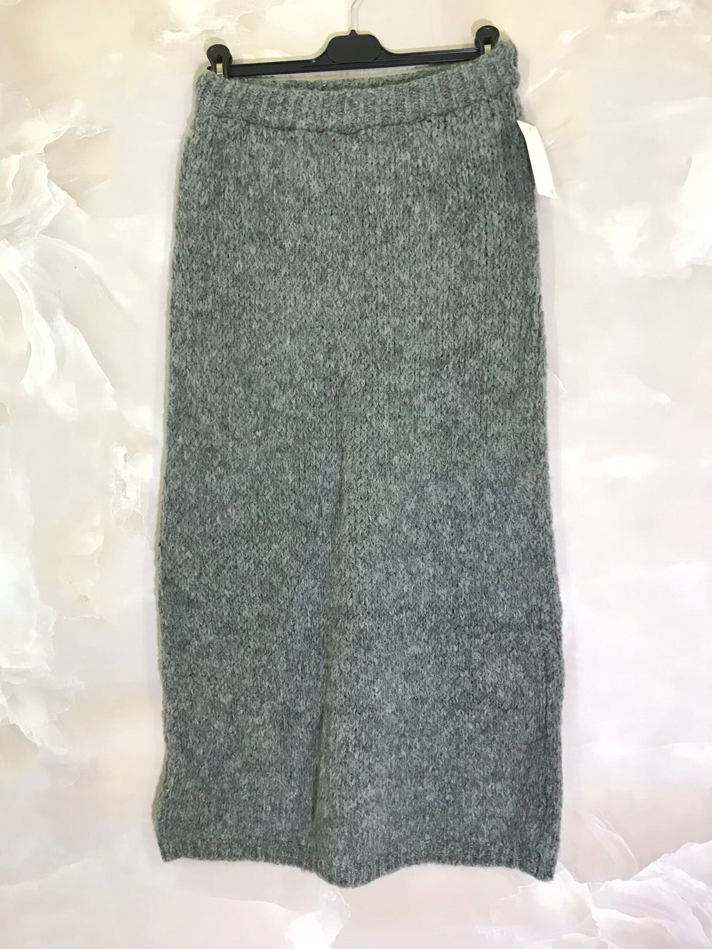 Plus Size Lång, Enkel Stickad Kjol