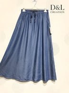 Plus Size Long denim tencel skirt size 38 to 50