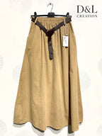 Long velvet skirt 100% cotton sizes 38 to 50 i Stora Storlekar