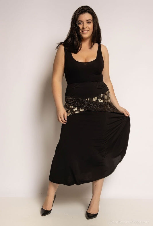 Plus Size Midi skirt with sparkly detail