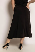Plus Size Midi Skirt with Sparkly Detail