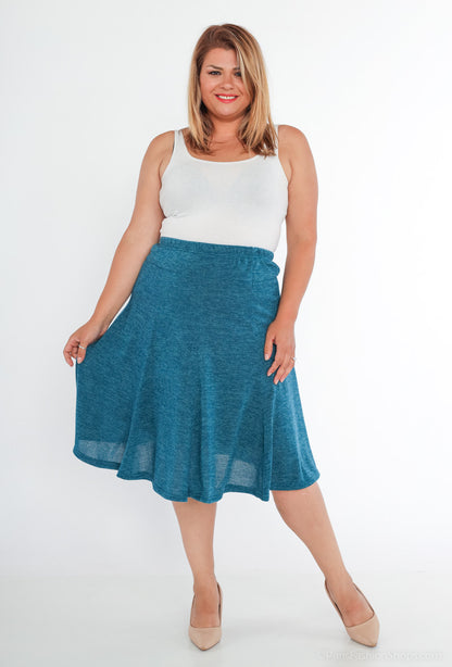Plus Size Double midi skirt