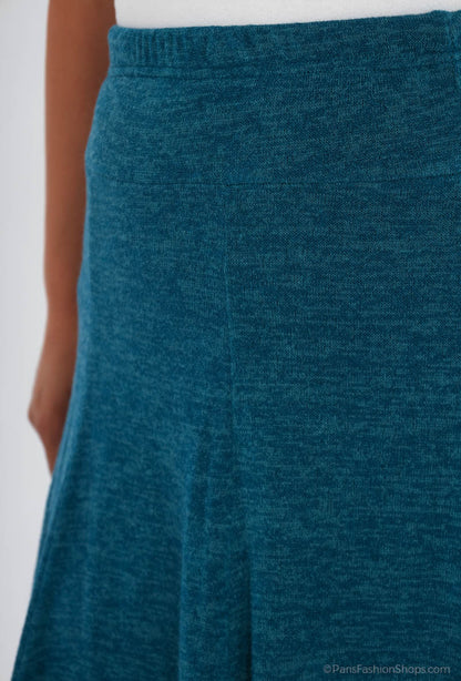 Plus Size Dubbelt Midi Kjol