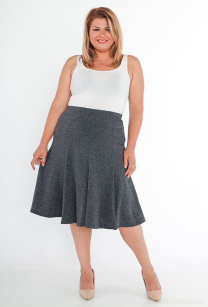 Plus Size Double midi skirt